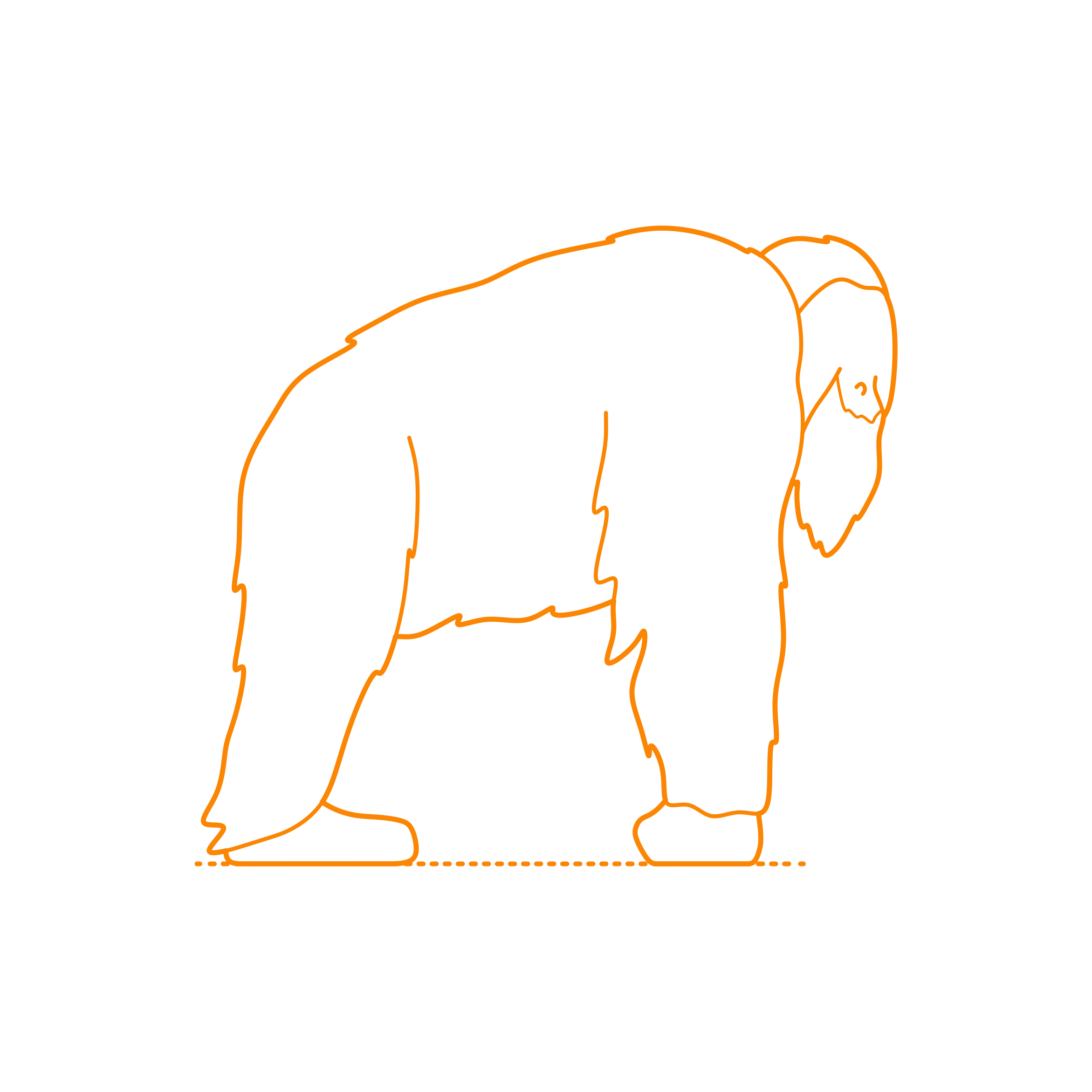 Animals Apes Sumatran Orangutan Outline Svg File Free Vectors